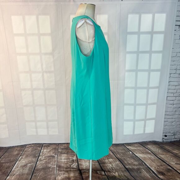 🔥🔥5 for $25🔥🔥 Ann Taylor blue green summer one flutter shoulder sheath dress - Picture 4 of 9